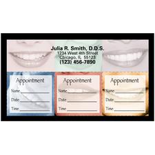 Multi-Sticker Appointment Card, 3-1/2" W x 2" H, 500/Pkg