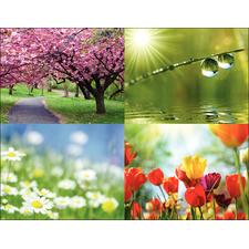 Seasonal Scenes 4-Up Laser Postcard Assortment Packs, 100/Pkg