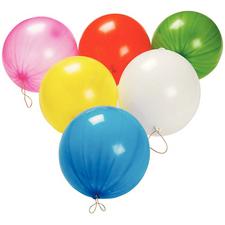 Assorted Rubber Punch Balls, 10"