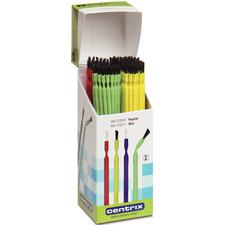 Applicateurs en pinceaux jetables Benda® – Standard, couleurs assorties avec soies noires, 144/emballage