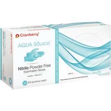 Gants d’examen en nitrile Cranberry Aqua Source® – non poudrés, 200/boîte