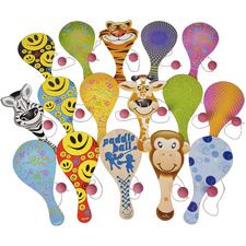 Paddleball Assortment, 9", 50/Pkg