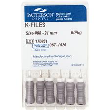 Patterson® Single Use K-Files – 21 mm Length, 6/Pkg