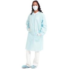 Blouses de laboratoire SafeBasics™ – bleu ciel, 10/emballage