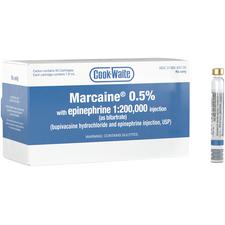 Cook-Waite Marcaine® Bupivacaine HCl 0.5% with Epinephrine 1:200,000 Injection – 1.8 ml Cartridge, 50/Pkg