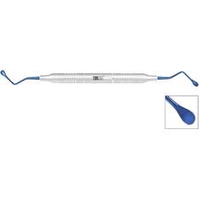 Curette chirurgicale dentelée – No 11, moyenne, largeur de lame de 3,5 mm, manche Shark™, double extrémité