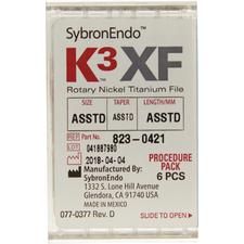 K3™ XF NiTi Files – Procedure Packs, 6/Pkg