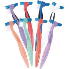Brosse pour prothèse Cleanse-a-Dent – assortiment de couleurs, 50/emballage – Maxill