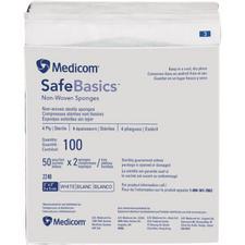 Compresses non tissées stériles – 2" x 2", 2/sachet, 1 500 sachets/emballage