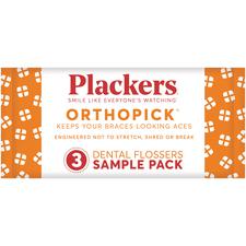 Plackers® OrthoPick™ Dental Flossers – Refill, 3/Pkg, 90 Pkg/Box