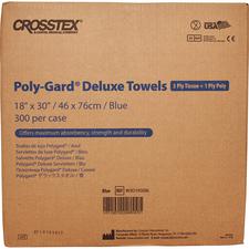 Bavoirs et serviettes pour patients Polygard® Deluxe– 18" x 30", bleu, 300/emballage