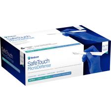 Gants d’examen en nitrile antimicrobien SafeTouch® MicroDefense™ – Non poudrés, non stériles, bleu violet