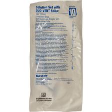 IV Solution Sets – DUO-VENT Spike and 2 Injection Sites, 6" and 34" from Male Luer Lock Adapter with Retractable Collar, Length 100"