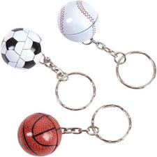Metal Sports Ball Keychains