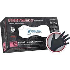 Gants d’examen en nitrile à faible potentiel de dermatite HandPRO® Fortis500™ – Non poudrés, non stériles, noirs, 100/emballage
