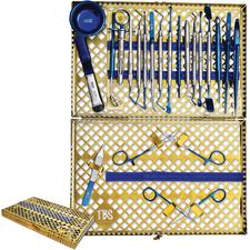 Ensemble chirurgical avec coffret or