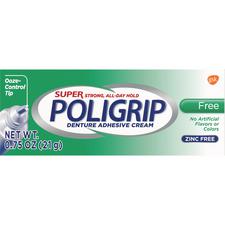 Super Poligrip® Free Denture Adhesive Cream – 0.75 oz, 12/Pkg