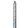 Tungsten Carbide Cutters – GX – X-Cut Medium, Blue Ring - Torpedo, Conical – HM 487GX-023, HP, 2.3 mm Diameter, 14.0 mm Head Length