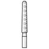 Fraises diamantées turbo à double action Piranha® 2X pour patient unique – FG, moyennes, bleues, 5/emballage