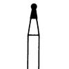 Diamond Instruments – FG, Coarse, Green, Round, Round End, 5/Pkg - 802G-010-FG, 1.0 mm Head Diameter, 3.0 mm Head Length