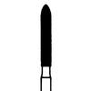 Diamond Instruments – FG, Coarse, Green, Cylinder, Bevel End, 5/Pkg - 869G-016-FG, 1.6 mm Head Diameter, 10.0 mm Head Length