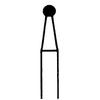 Diamond Instruments – FG, Fine, Red, Round, Round End - 801F-016-FG, 1.6 mm Head Diameter, 1.6 mm Head Length, 5/Pkg