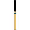 Fraises diamantées Alpen® TurboCut™ - FG, très gros grain, noir, 5/emballage - Cylinder Round End, # 881, 1.4 mm Diameter, 8.0 mm Length