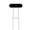Fraises diamantées NTI® – FG, moyenne, roue, 5/emballage - Donut, # M909, 3.7 mm Diameter, 1.0 mm Length