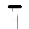 Fraises diamantées NTI® – FG, très grossière, roue, no SC909, 5/emballage - 4.0 mm Diameter, 2.0 mm Length