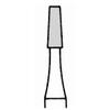 Tungsten Carbide Burs, 5/Pkg - Tapered, Flat End – HM 33-014, HP, 1.4 mm Diameter, 4.5 mm Head Length, 44.0 mm Shank Length
