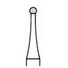 Tungsten Carbide Burs – HM 1 Round FG, 5/Pkg - Size #3, 1.2 mm Diameter