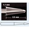 Fraises de préparation et d'exploration Fissurotomy® – FG, coniques fissurées, 10/emballage - # 18010, 1.1 mm Diameter, 2.5 mm Length