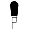 Couteaux universels NTI® - couple surtaillée grossière, HP, 1,75"Longueur de tige, vert - Round End Cylinder, Size #UC072SG, 13 mm Head Length, 6.0 mm Diameter