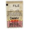 K Type Files – Stainless Steel, Color Coded Plastic Handle, 31 mm Length, 6/Pkg