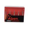 Fraises au carbure pour taille et finition Alpen® – FG, flamme, 12 cannelures, bout pointu, 5/emb.