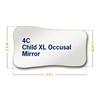 Miroirs photographiques intrabuccaux en rhodium Riofoto, enfant - 4 XLong Occlusal