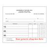 Triple Standard Prescription Blanks, Personalized, 100 Sheets/Pad; 5 Pads/Pkg.