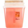 SharpSafety™ Sharps Container with Horizontal Drop Lid – Transparent Red, 2 Gallon 