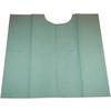 Contour Neck Patient Bibs - Blue, 2 Ply with 1 Ply Poly, 17" x 18", 500/Pkg