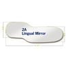Miroirs photographiques intrabuccaux en rhodium Riofoto, adulte - 2 Lingual