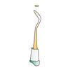 Titanium Nitride Wax Carver, Double End - 1/2 Hollenback, Lateral