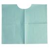 Contour Neck Patient Bibs - Blue, 3 Ply with 1 Ply Poly, 17" x 18", 500/Pkg
