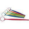 Assortiment de miroirs buccaux en plastique Crystal HD™ – Couleurs néon, prise mince, simple extrémité, 12/emballage