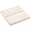 Unglazed Porcelain Palette – 10 Wells, 5 Slants