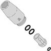 Air/Water Syringe Nut Assembly Accessories - Smooth Nut Assembly, Nonlocking Syringe Tip Retainer