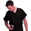 Fashion Seal Healthcare® Unisex Fashion Scrub Shirts, 65/35 Fashion Poplin® - Black, Medium