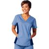 Fashion Seal Healthcare® Ladies’ Side Flex Tunics - Ciel Blue/Navy, Extra Small