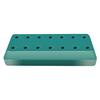 Magnetic Bur Blocks - 14 Holes 14 FG/HP/RA, Teal