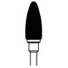 Couteaux universels NTI® - Coupe droite régulière, HP, 1,75" Longueur de tige, bleu - Flame, Size #UC251, 14 mm Head Length, 6.0 mm Diameter