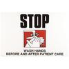 Stop! Wash Hands Label – 5-1/2" x 8", 5/Pkg 